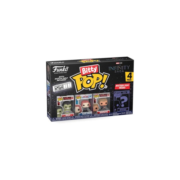 Marvel pack 4 Bitty POP beeldjes! Vinyl Hulk 2,5 cm