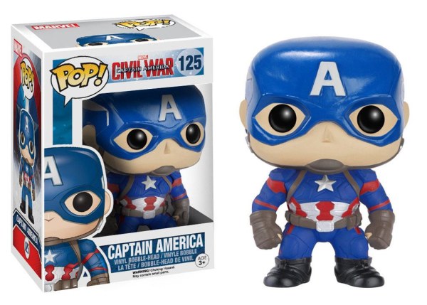 Captain America Burgeroorlog POP! 125 Vinyl Bobble Head Captain America 10 cm