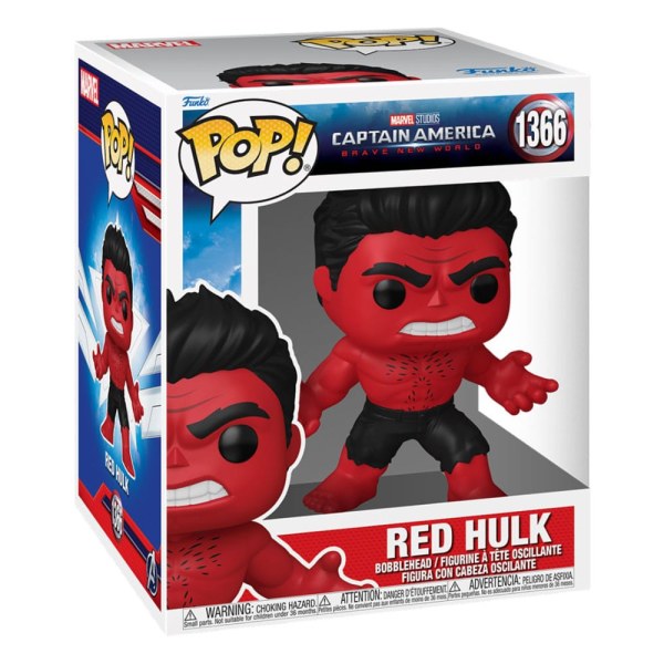 Captain America Brave New World Figuur Oversized POP! 1368 Vinyl Rode Hulk 15 cm