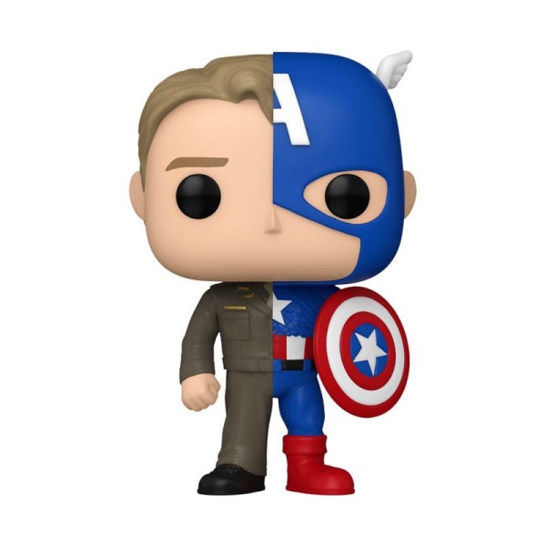 Marvel POP! 1431 Vinyl beeldje Split- Captain A/Steve R 9 cm