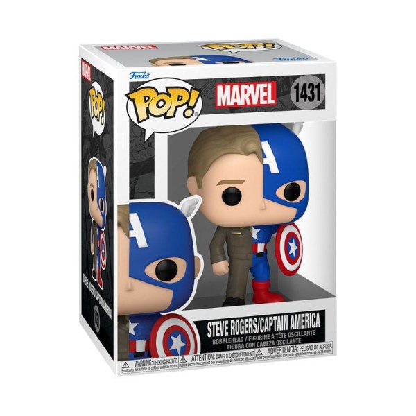 Marvel POP! 1431 Vinyl beeldje Split- Captain A/Steve R 9 cm