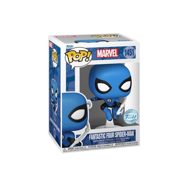 Marvel Pop! 1451 Fantastic Four Vinyl figuur Spider-Man Blauw Pak Speciale Editie 10 cm