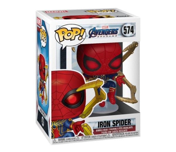 Avengers: Endgame POP! 574 Movies Vinyl Figuur Iron Spider met Nano Gauntlet 9 cm