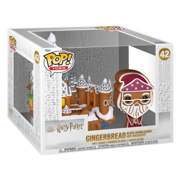 Harry Potter POP! 42 Town Vinyl beeldje Dumbledore & Hogwarts 9 cm