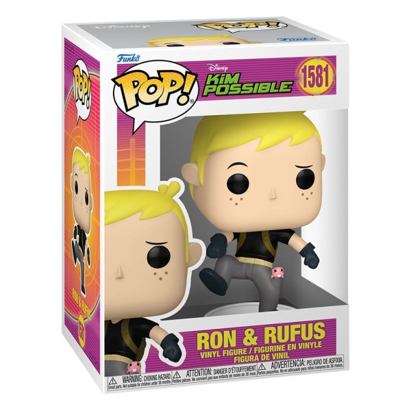 Kim Possible POP! 1581 Vinyl beeldje Ron met Rufus 9 cm