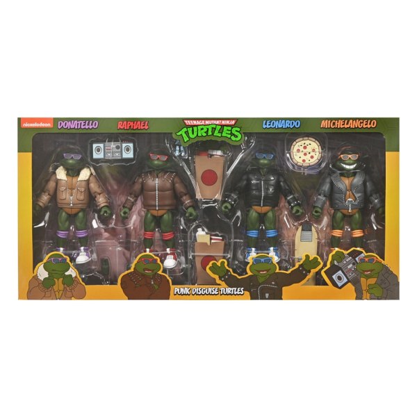 Teenage Mutant Ninja Turtles (Cartoon) figuren Pakket van 4 Punk Turtles 18 cm