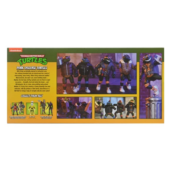 Teenage Mutant Ninja Turtles (Cartoon) figuren Pakket van 4 Punk Turtles 18 cm