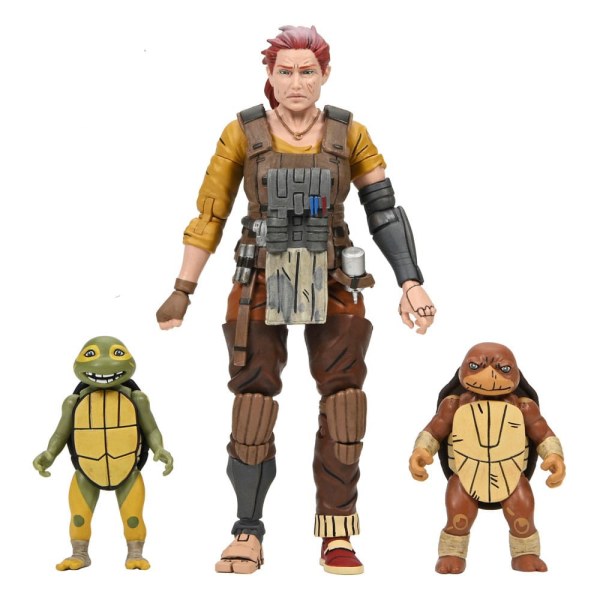 Ninja Turtles (The Last Ronin The Lost Years) beeldje Synja Grammy April met Baby Yi & Moja 18 cm