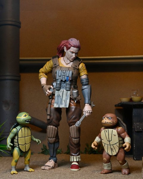 Ninja Turtles (The Last Ronin The Lost Years) beeldje Synja Grammy April met Baby Yi & Moja 18 cm