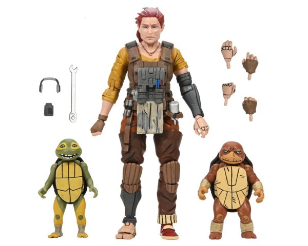 Ninja Turtles (The Last Ronin The Lost Years) beeldje Synja Grammy April met Baby Yi & Moja 18 cm