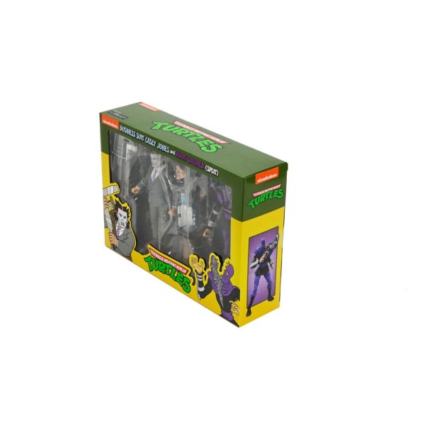 Ninja Turtles (Cartoon) pakket 2 beeldjes Business Suit Casey Jones & Split Foot Soldier 18 cm
