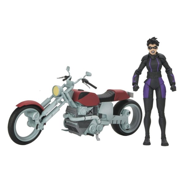 Ninja Turtles (The Last Ronin The Lost Years) beeldje Casey Marie met Last Ronin Motorfiets 18 cm