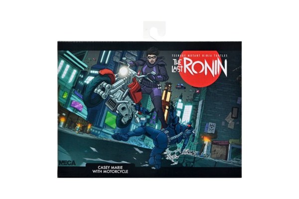 Ninja Turtles (The Last Ronin The Lost Years) beeldje Casey Marie met Last Ronin Motorfiets 18 cm