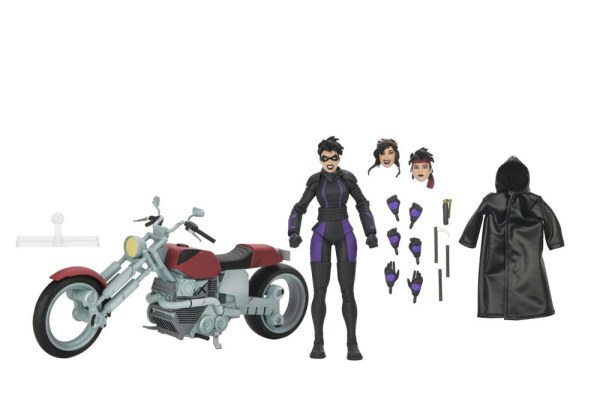 Ninja Turtles (The Last Ronin The Lost Years) beeldje Casey Marie met Last Ronin Motorfiets 18 cm