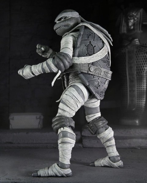 Universal Monsters x Teenage Mutant Ninja Turtles-pakket met 4 Turtles zwart-witte beeldjes van 18 cm