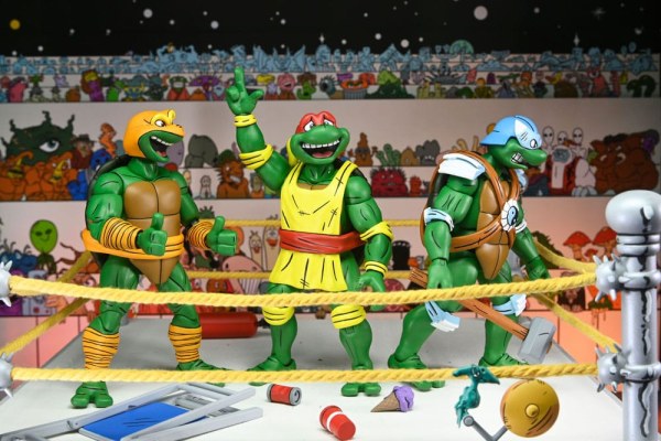Ninja Turtles (Archie Comics) beeldjes Pakket van 4 Stump Wrestling Turtles 18 cm