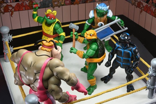 Ninja Turtles (Archie Comics) beeldjes Pakket van 4 Stump Wrestling Turtles 18 cm