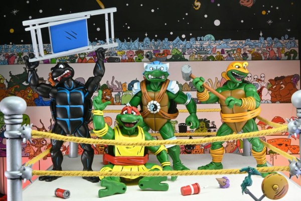 Ninja Turtles (Archie Comics) beeldjes Pakket van 4 Stump Wrestling Turtles 18 cm