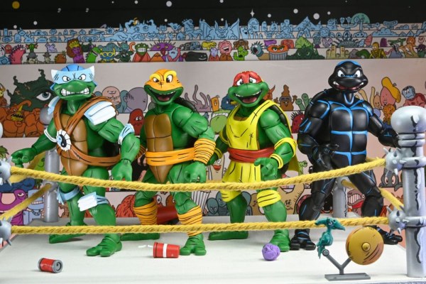 Ninja Turtles (Archie Comics) beeldjes Pakket van 4 Stump Wrestling Turtles 18 cm