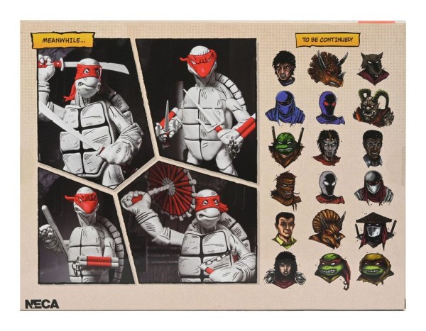 Ninja Turtles (Mirage Comics) pakket van 2 zwart-witte First Turtles-beeldjes 18 cm