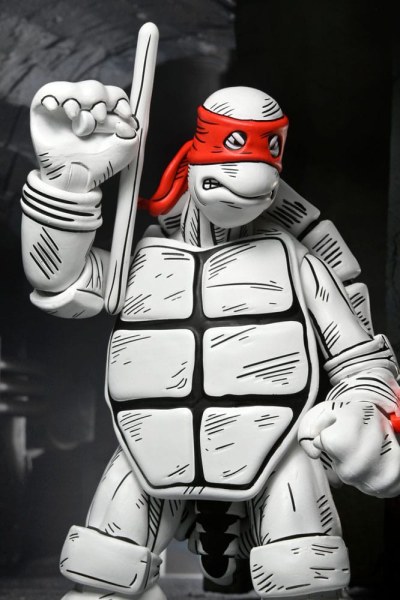 Ninja Turtles (Mirage Comics) pakket van 2 zwart-witte First Turtles-beeldjes 18 cm