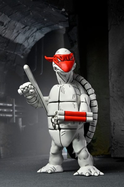 Ninja Turtles (Mirage Comics) pakket van 2 zwart-witte First Turtles-beeldjes 18 cm