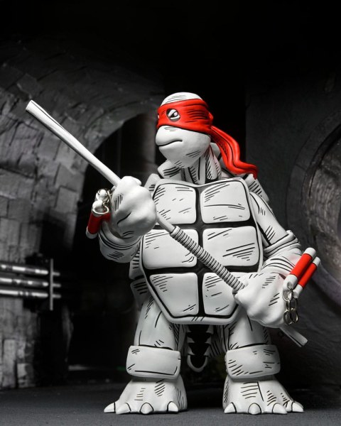 Ninja Turtles (Mirage Comics) pakket van 2 zwart-witte First Turtles-beeldjes 18 cm