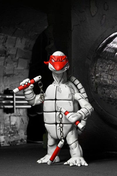 Ninja Turtles (Mirage Comics) pakket van 2 zwart-witte First Turtles-beeldjes 18 cm