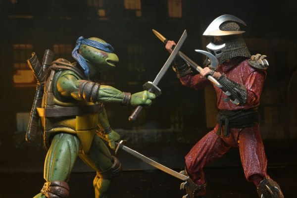 Ninja Turtles (1990 Film) Roof Top Battle Shredder vs Leo beeldje 18 cm