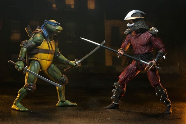 Ninja Turtles (1990 Film) Roof Top Battle Shredder vs Leo beeldje 18 cm