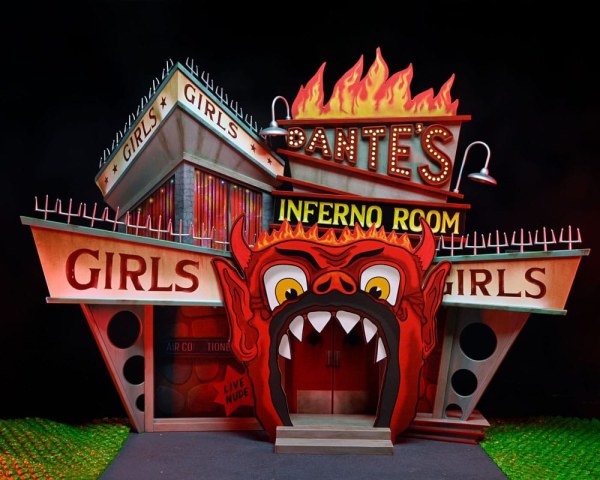 Beetlejuice (1988) diorama Trenchcoat met spikes Inferno Room Deluxe Set