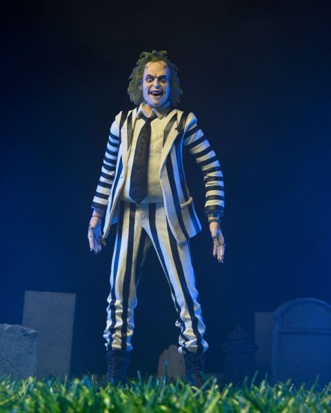 Beetlejuice 1988 beeldje Beetlejuice Zwart-wit gestreept pak 18 cm