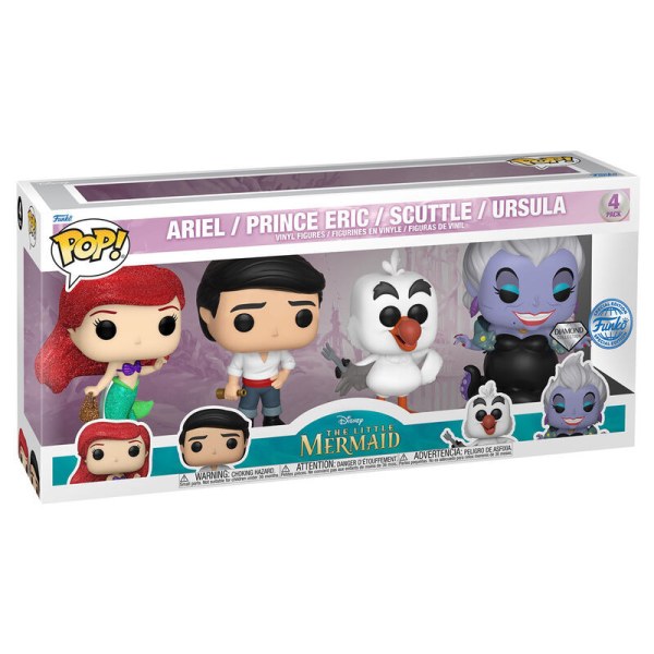 POP pack 4 figuren Disney Kleine Zeemeermin Exclusief