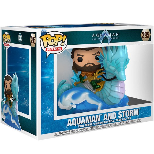 POP! 295 figuur Ride Deluxe DC Comics Aquaman en het Verloren Koninkrijk Aquaman op Storm