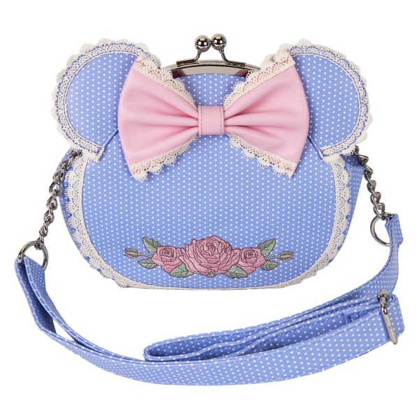 Minnie schoudertas met bloemen- en kantklipsluiting - DISNEY LOUNGEFLY