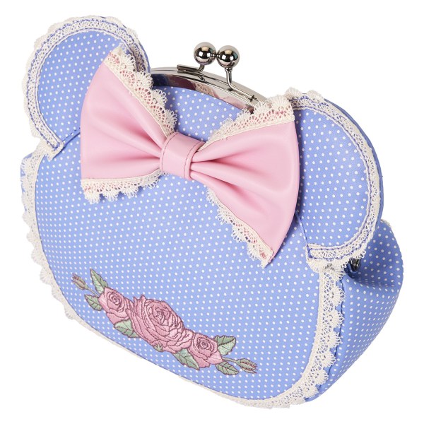 Minnie schoudertas met bloemen- en kantklipsluiting - DISNEY LOUNGEFLY