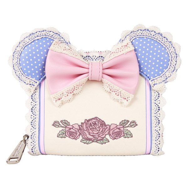 Minnie portemonnee met bloemen- en kantoortjes - DISNEY LOUNGEFLY