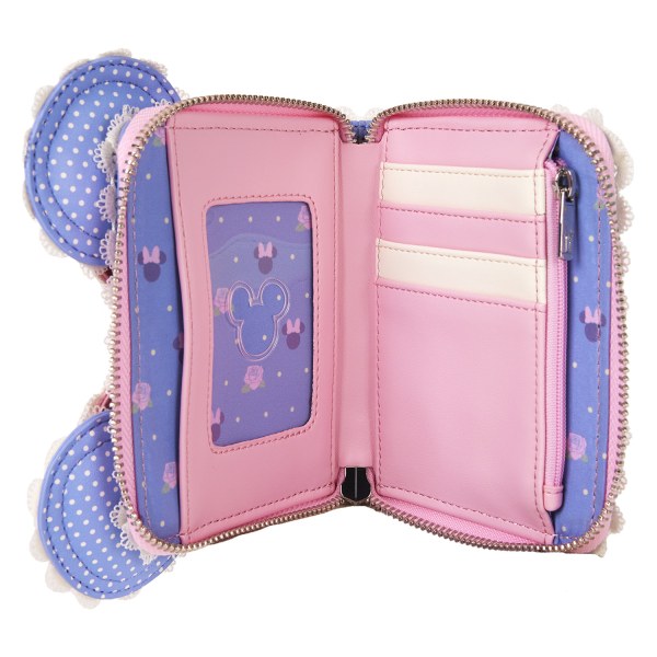 Minnie portemonnee met bloemen- en kantoortjes - DISNEY LOUNGEFLY
