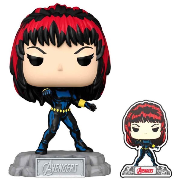 POP! 1260 figuur Marvel Avengers 60th Anniversary Comic Black Widow met Pin Exclusief