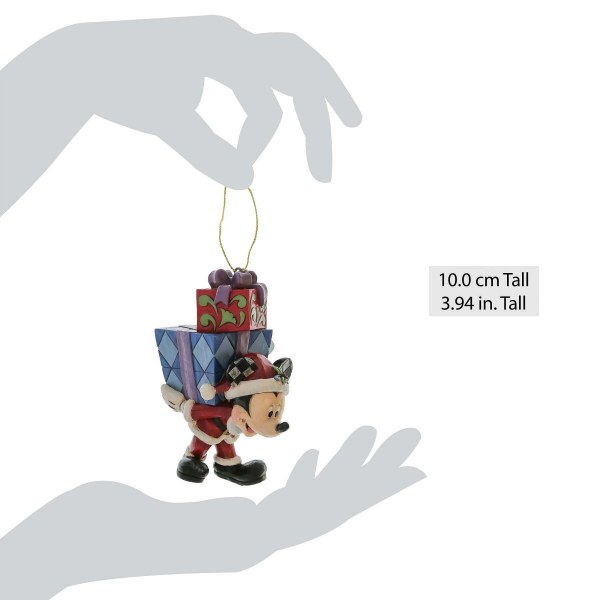 MICKEY MET CADEAUS OP DE ACHTERKANT Hangend Ornament - DISNEY TRADITIONS