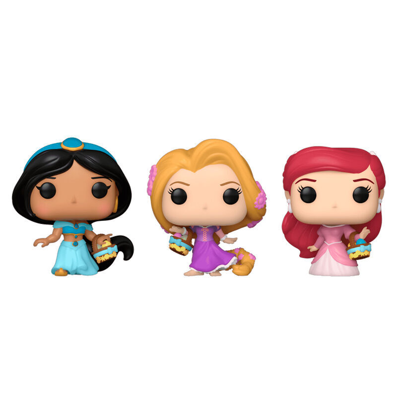 Carrot Pocket POP blister 3 figuren Disney Prinses Rapunzel Ariel Jasmin pasen