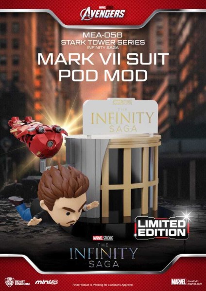 Marvel -figuur Mini Egg Attack The Infinity Saga Stark Tower-serie Loki 12 cm