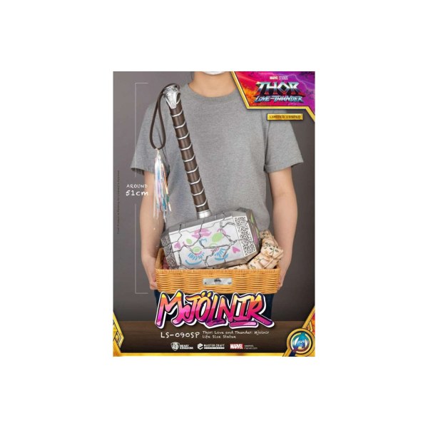 Marvel: Thor Love and Thunder - Mjolnir Love-versie 1:1 schaalbeeld