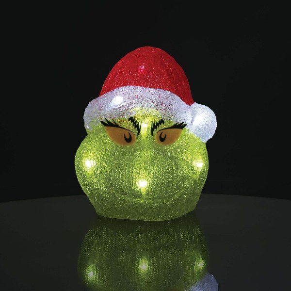 GRINCH HOOFD VERLICHTINGSFIGURINE - Disney D56