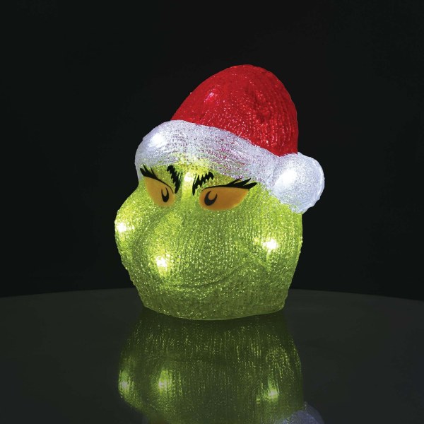 GRINCH HOOFD VERLICHTINGSFIGURINE - Disney D56