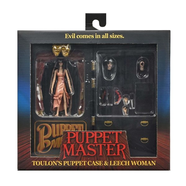 PUPPET MASTER - 7" SCHAAL ACTIEFIGUUR - BLOEDLEEGSTER EN TOULON'S PUPPET CASE 2 STUKS