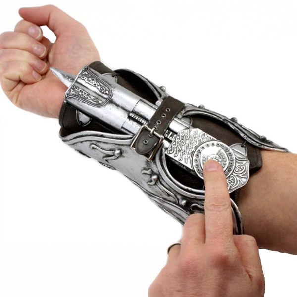 ASSASSIN'S CREED 2 - HET VERBORGEN MES VAN EZIO AUDITORE - REPLICA VAN EEN ROLLENSPELHANDSCHOENEN