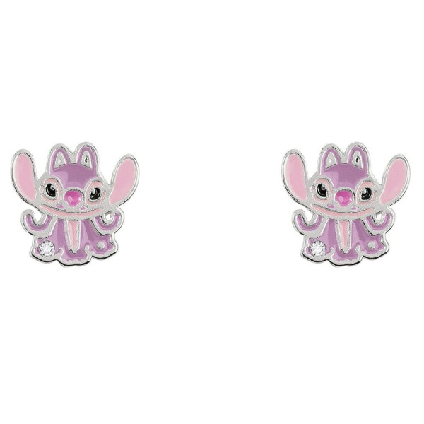 Angel oorbellen zilver - Disney Stitch