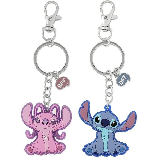 Set 2 sleutelhangers Angel & Stitch - Disney