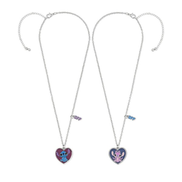 Set 2 kettingen Angel & Stitch - Disney
